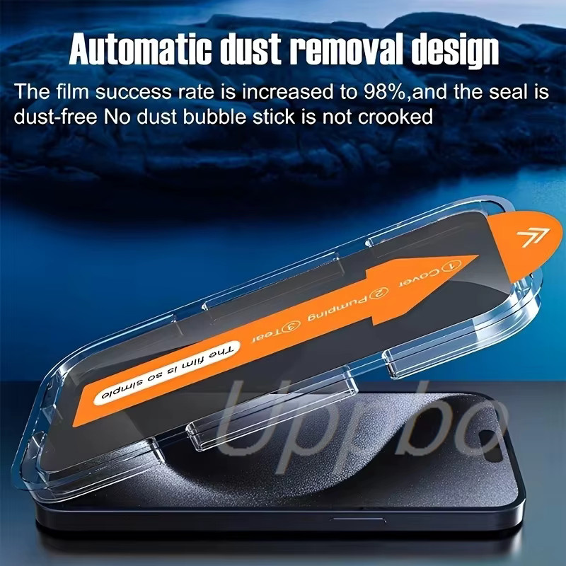 5er Set Bolomboy Privatsphäre Displayschutz aus gehärtetem Glas für iPhone 17 16 15 14 13 12 11 Pro Max Plus Mini XS XR 6 7 8 in Transparent - Bild 6