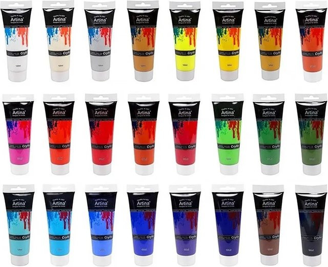 Artina Acrylfarbe Set Multicolor, 24 Teile à 120 ml - Bild 1