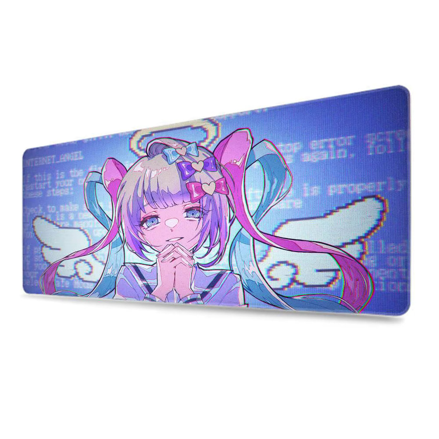Needy Girl Overdose Anime Mauspad XXL, bunte Schreibtischunterlage für Gaming und Tastatur - Bild 3