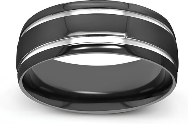 Partnerringe Edelstahl, Schwarz, Unisex - Bild 1
