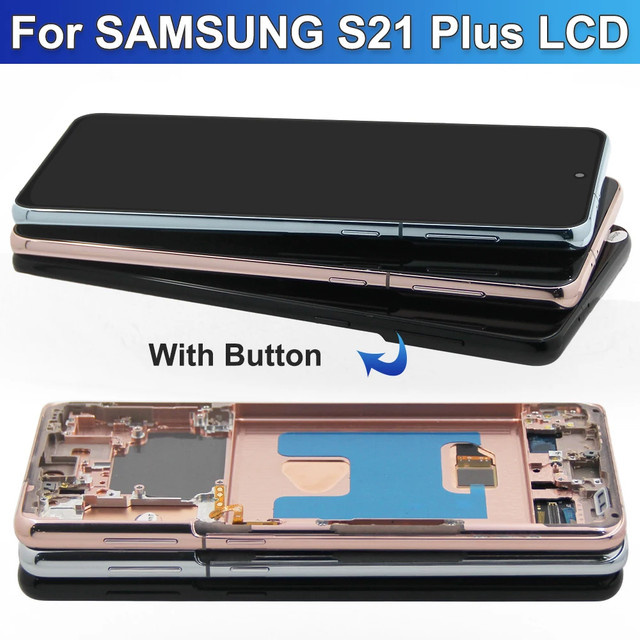 Samsung S21 Plus Display-Rahmen-Baugruppe mit LCD-Bildschirm und Digitizer Touch-Ersatz für Modell G996B/DS 5G in Silber - Bild 1