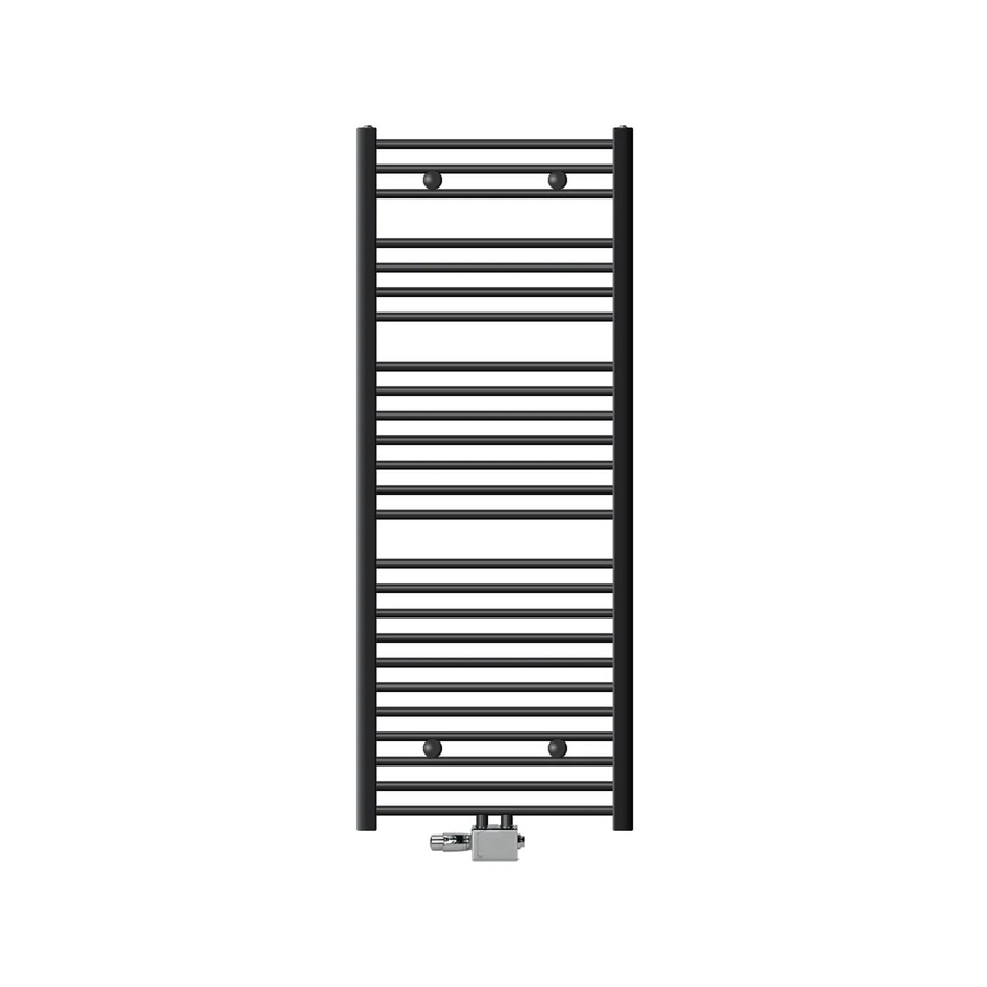 LuxeBath Badheizkörper Sahara Anthrazit gerade mit Thermostatanschluss und Wandmontage, Höhe: 150 cm, Breite: 60 cm - Bild 3