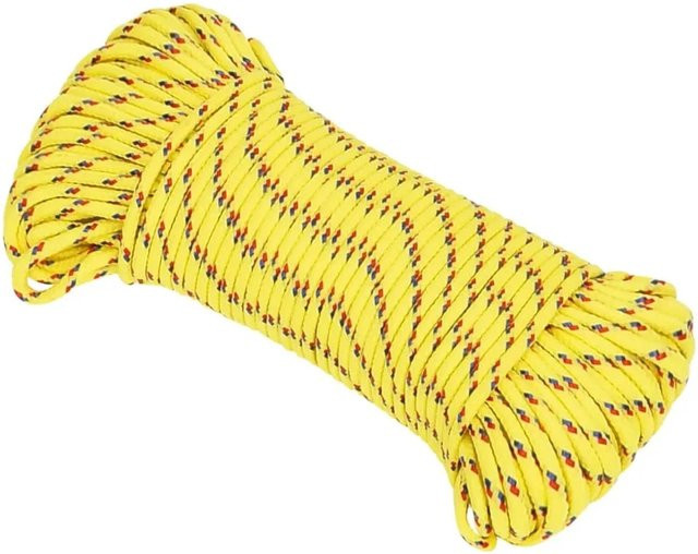 vidaXL Bootsseil aus Polypropylen in Gelb, Durchmesser: 5 mm, Länge: 25 m - Bild 1