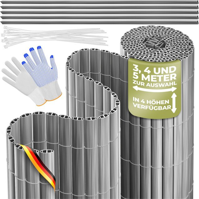 KESSER Sichtschutzmatte aus PVC als Sichtschutzzaun und Balkonverkleidung für Garten, Balkon und Terrasse - Bild 1