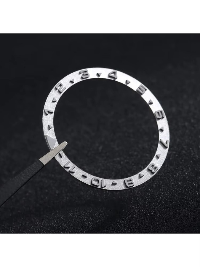 Metall-Lünettenring, Silber, 38 mm x 31,5 mm, Unisex - Bild 3