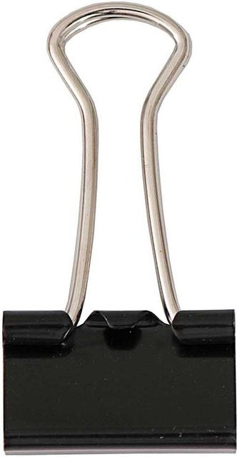 Rico Design Paper Poetry Foldback Klammern schwarz 19mm 12 Stück - Bild 1
