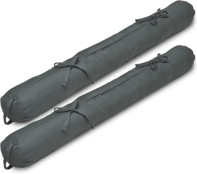 Beautissu Viento Zugluftstopper Anthrazit, 2er-Set, B: 120 cm, H: 10 cm - Bild 1