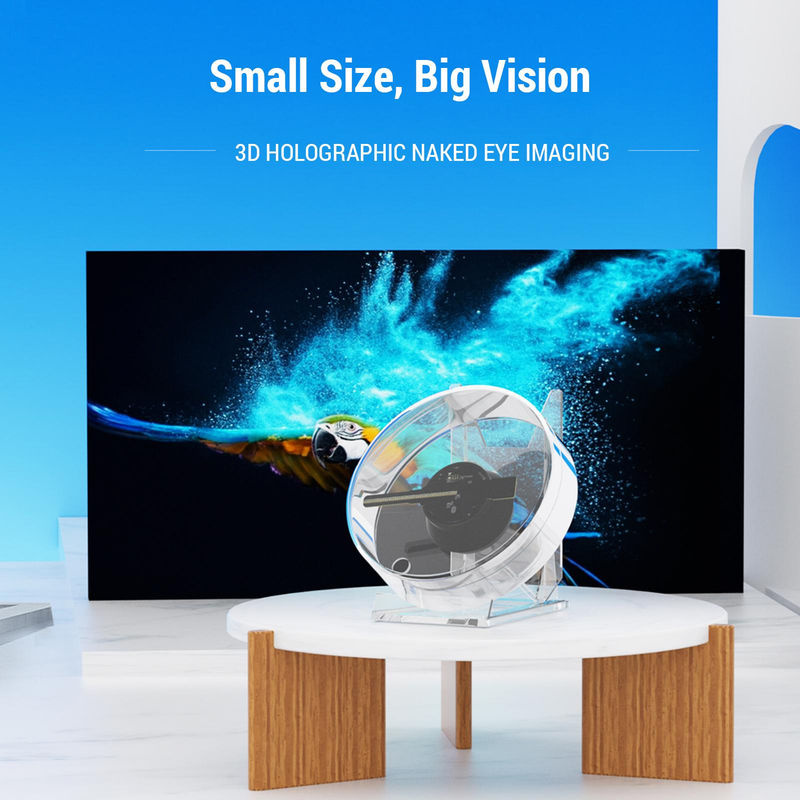Honor Electronics 3D Hologramm Ventilator LED Projektor für Werbung und Dekoration, transparent/schwarz, Durchmesser: 11 cm - Bild 2