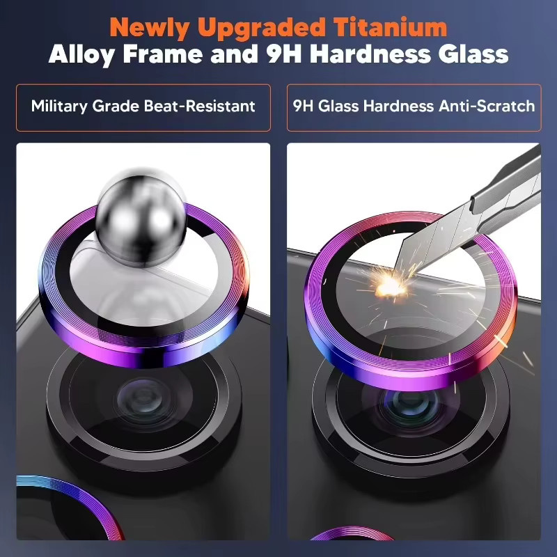 Samsung Kamera Schutz Metall Ring mit Objektiv Glas für Galaxy S24 Ultra S24 Plus in Grün - Bild 4
