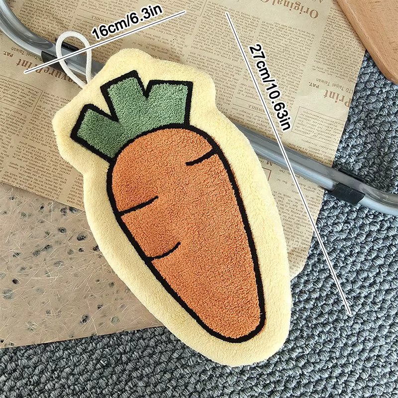 JETTING Handtuch aus Mikrofaser mit Gemüse-Design in Multicolour, schnelltrocknend und saugfähig für Küche und Bad - Bild 4