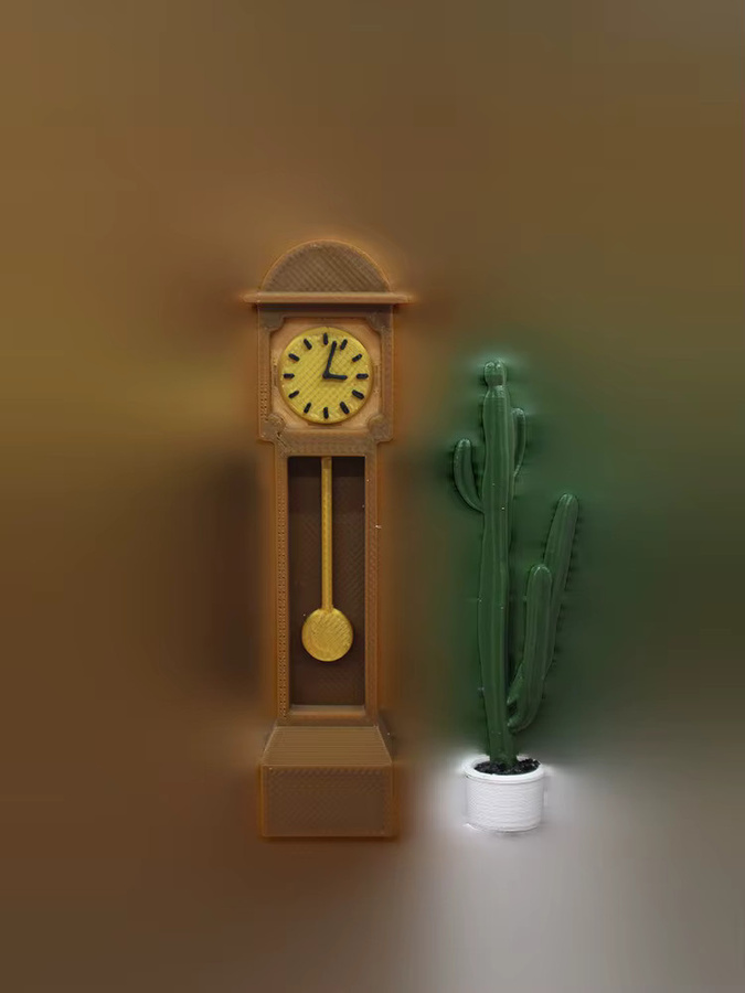 DIAPER&CORED Mini Retro Stehende Uhr, Modell Miniatur Holz Bodenuhr Großvater Uhr Puppenhaus Möbel Modell - Bild 3