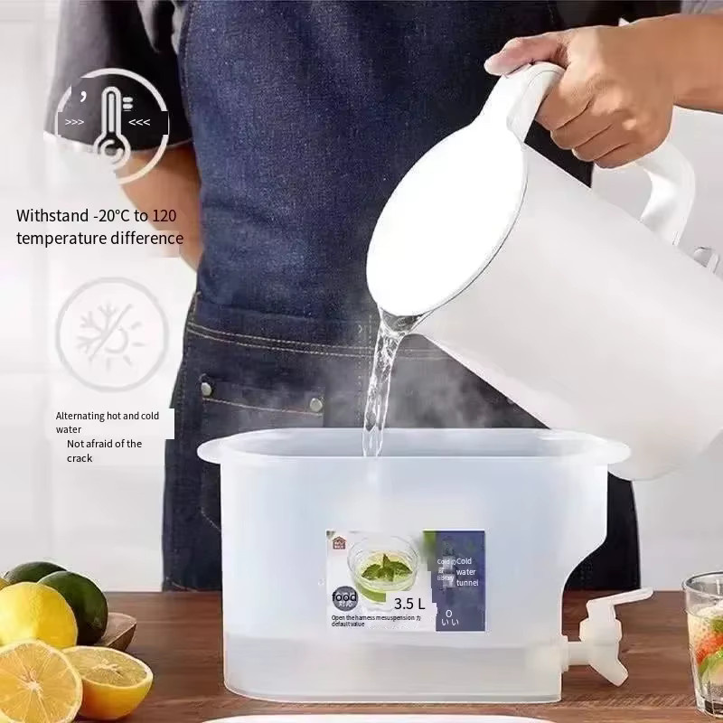 Buyyes Getränkespender mit Zapfen in Transparent, 3,5/5 l Fassungsvermögen - Bild 3