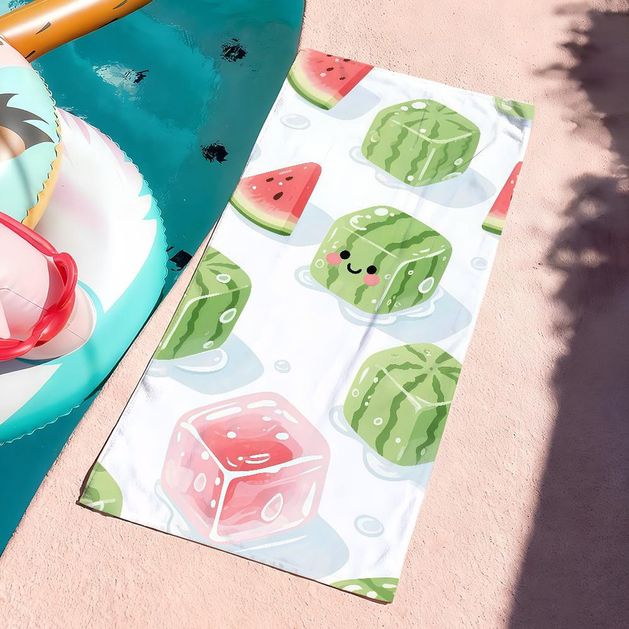 JMG Household Supplies Strandtuch Wassermelone Hallo Sommer, Mehrfarbig, B/H: 40 x 70 cm - Bild 2
