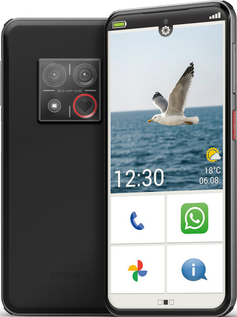 Emporia Smart.8 5G Smartphone Schwarz mit 128 GB Speicher und 6,36 Zoll Display - Bild 1
