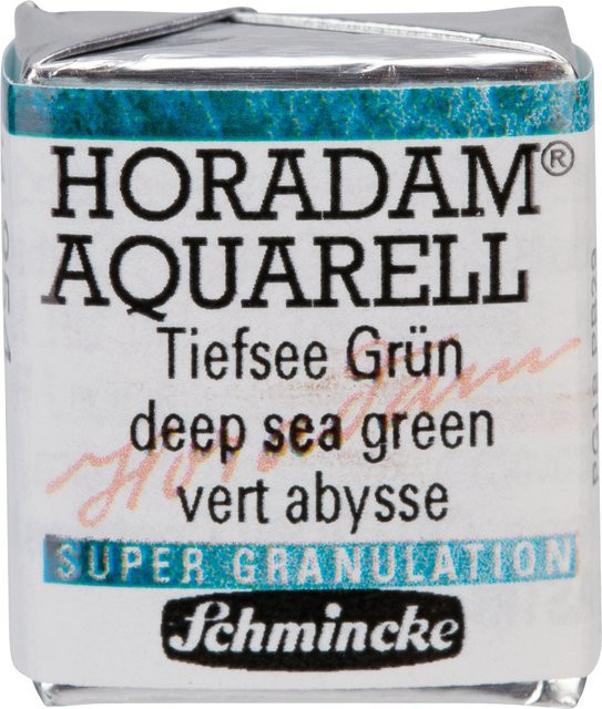 Schmincke HORADAM Aquarellfarbe 1/2 Näpfchen Tiefsee Grün - Bild 1