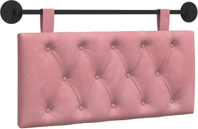 vidaXL Wandmontiertes Polsterpaneel aus Samt in Rosa, B/H/T: 100 x 55 x 7 cm - Bild 1