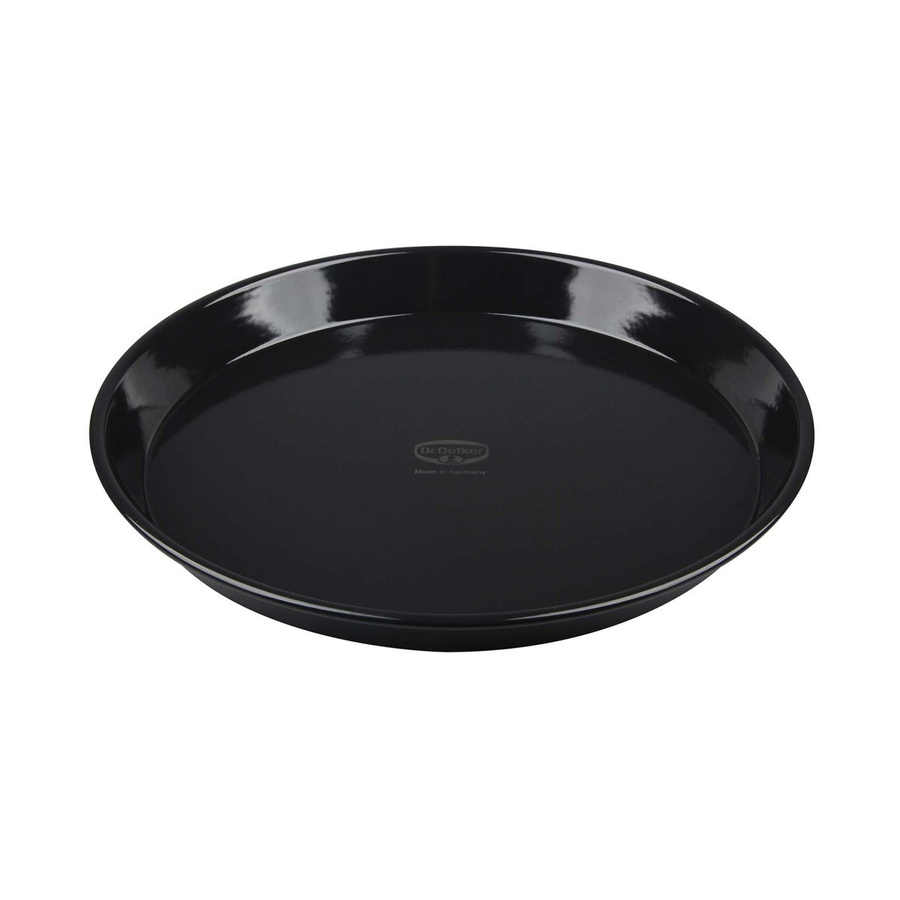 Dr. Oetker Pizzablech Tradition aus Emaille, Schwarz, Durchmesser: 28 cm - Bild 2