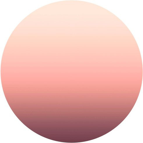 K&L Wall Art Vliestapete Runde Vliestapete mit abstraktem Ombre Farbverlauf in Rosa Himmel und Pink, mehrfarbig, matt - Bild 1