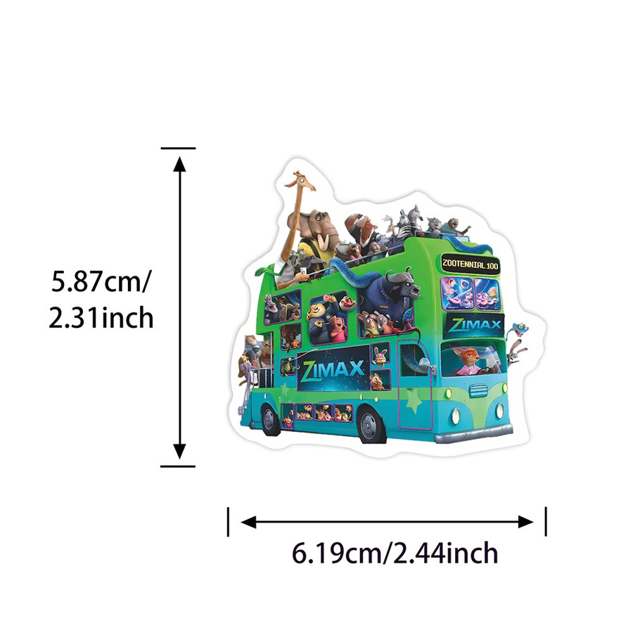Disney Zootopia 2 Filmaufkleber Set mit niedlichen Anime-Motiven in Multicolor für Laptop, Skateboard und Telefon - Bild 2