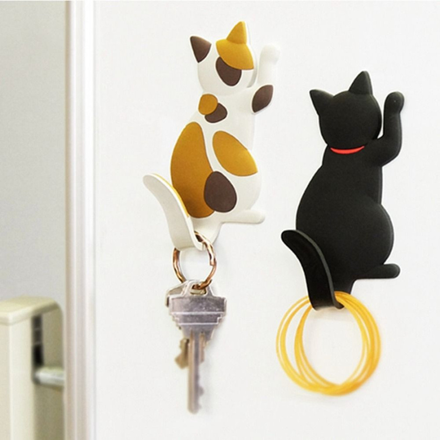 DHDH Multifunktions Katze Magnetischer Wandhalterung Haken und Kühlschrank Magnet Dekor in Multicolor - Bild 4