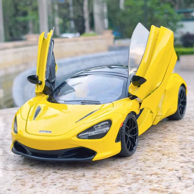 RMZ city 720S Legierungsautomodell, Cabrio Sportwagen, 1:18, Gelb - Bild 1