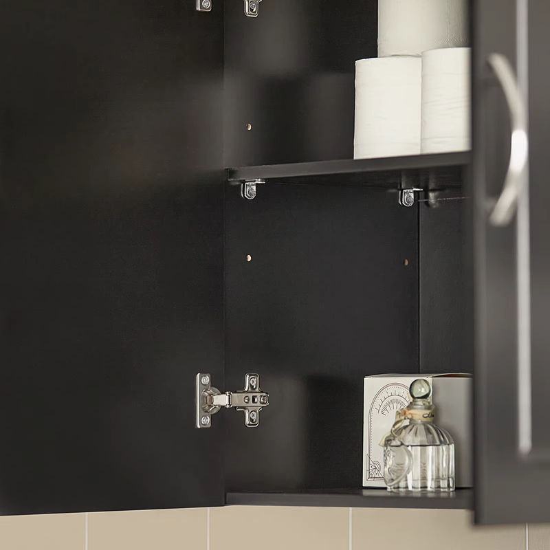 SoBuy Hängeschrank Badezimmerschrank mit verstellbarem Regal in Schwarz, B/T/H: 60 x 30 x 60 cm, FRG231-SCH - Bild 4