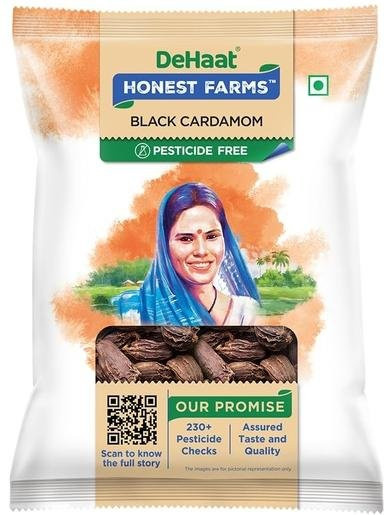 Dehaat Honest Farms Schwarzer Kardamom pestizidfrei ganz 30 g - Bild 1