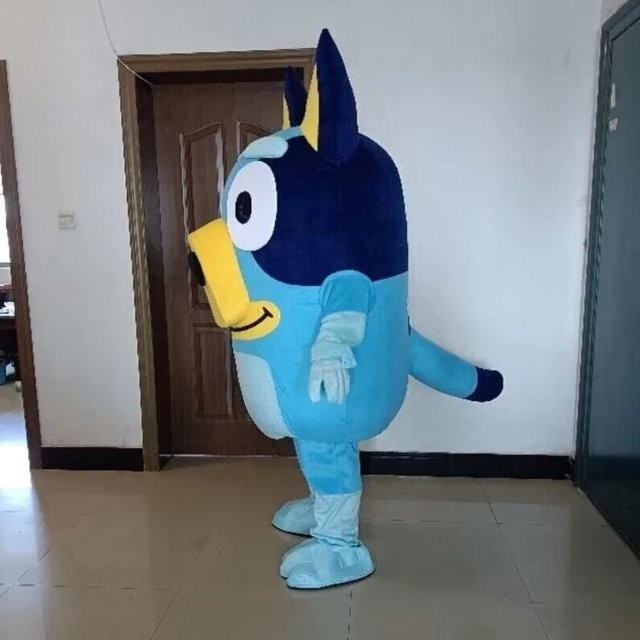 NewYeeca Bluey Maskottchen Kostüm, Blau, Plüsch / Textil - Bild 1