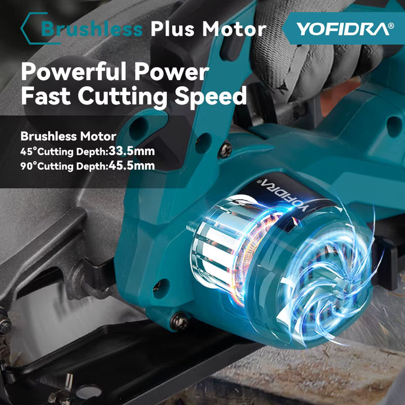 YOFIDRA Akku-Handkreissäge Multifunktions-Schneidemaschine mit 10800 RPM für Makita LXT Batterien, 5/7 Zoll - Bild 2