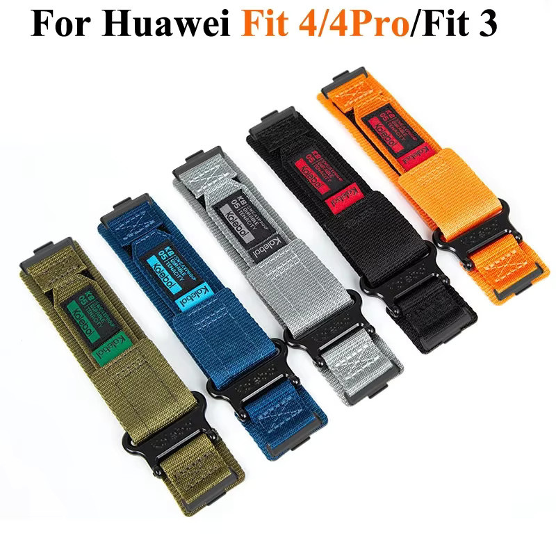 Huawei Uhrenarmband Nylon, Schwarz, für Watch Fit 4, Fit 3, Fit4 Pro - Bild 2