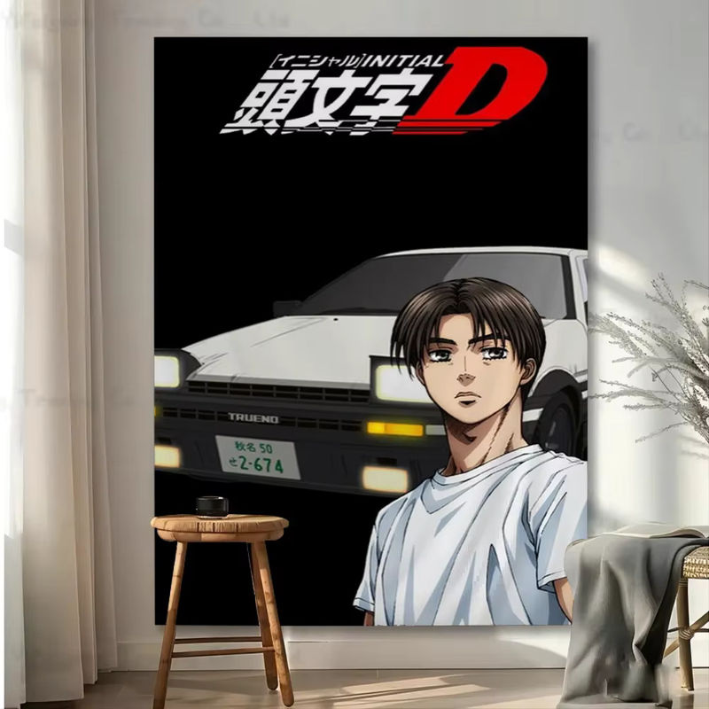 Anime Initial D Bohemian Wandteppich im Tarot-Stil als dekorativer Wandteppich für dein Zimmer in Multicolor - Bild 3