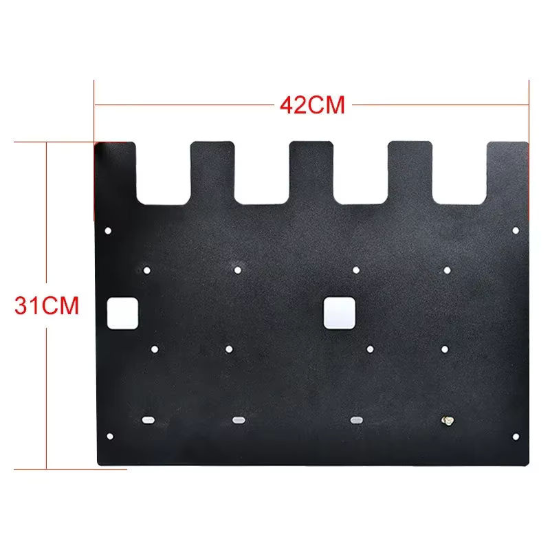 Metall Batteriespeicher Halterung für Bosch 14.4V/18V Akkus, Wandhalterung aus Metall in Schwarz, B/T/H: 42,0 x 31,0 cm - Bild 3