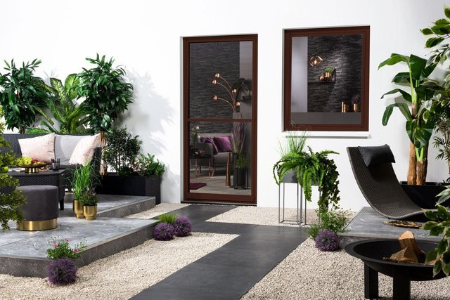 Hecht Fensterbausatz MASTER SLIM aus Fiberglas und Aluminium in Braun, Breite: 150 cm, Höhe: 160 cm - Bild 1