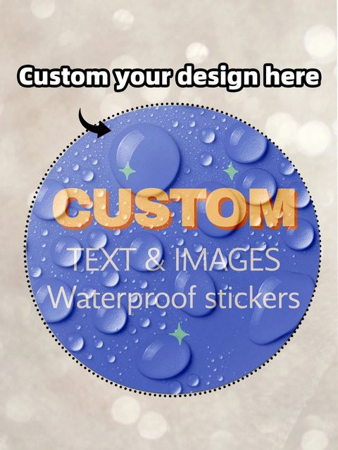 Personalisierte runde Aufkleber aus Papier, wasserfeste Etiketten mit individuellem Design für Geschenke, Dekoration und Schule, Durchmesser: 3 bis 8 cm - Bild 1