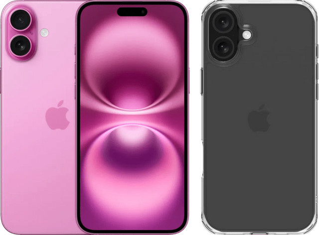 Apple iPhone 16 Plus 128GB Rosa mit BlueBuilt Protective Backcover Transparent - Bild 1