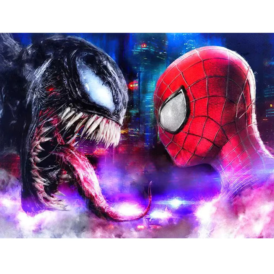 KAYOU Venom Spider-Man 5D DIY Diamant Malerei Mosaik Set als Cartoon Kunst Kreuzstich Kit in Multicolor zur Wanddekoration - Bild 3