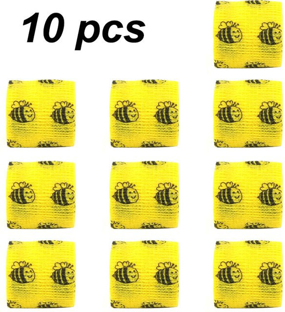 COYOCO Selbstklebende elastische Bandagen mit Bienen-Print, Gelb, Breite: 5 cm - Bild 1