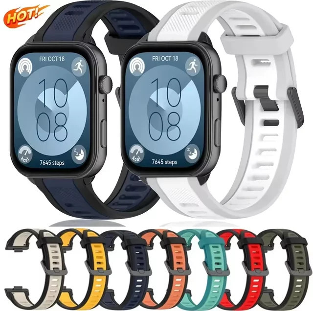 Huawei Uhrenarmband Silikon, Bicolor, Unisex - Bild 1
