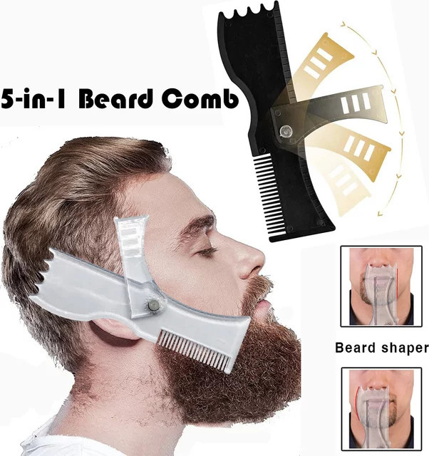 5-in-1 verstellbarer Bartkamm für Herren, Styling-Werkzeug - Bild 1