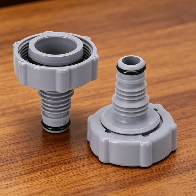 Bestway Pool-Ablaufventil Adapter für Schwimmbad-Entwässerung und Rückspülleitungen, Grau - Bild 1