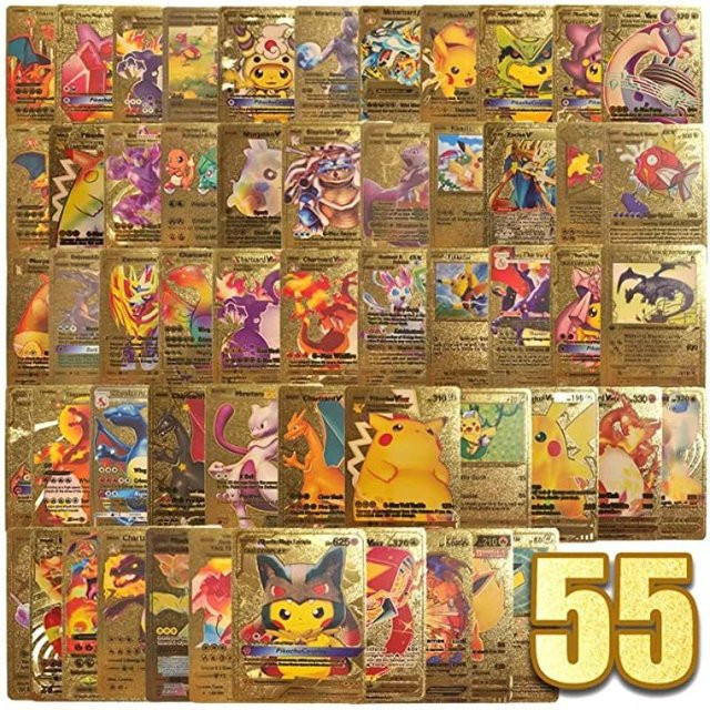 Pokémon Karten Sammlung, 55-teiliges Set, bunt / mehrfarbig, gold, German - Bild 1