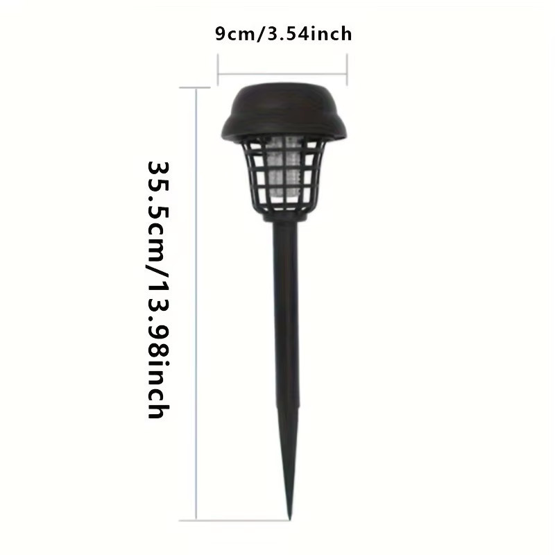 Swiatla Solar-Mückenfalle IP65 Insektenfängerlampe mit dekorativem Licht in Schwarz B/T/H: 35,5 x 9,0 x 9,0 cm - Bild 3
