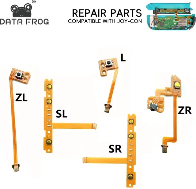 DATA FROG Ersatz Flexkabel Set für Nintendo Switch ZL/ZR L SL SR Buttons zur Controller Reparatur - Bild 1
