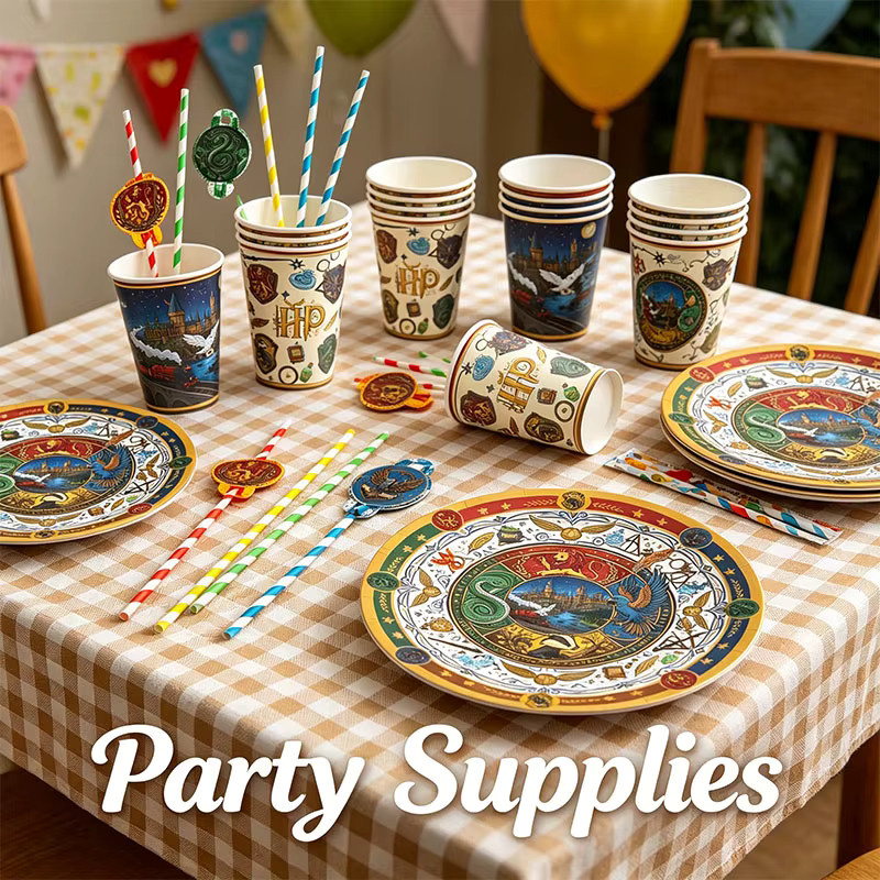 Warner Bros. Kreative Magie-Akademie Partyartikel Set mit Papptellern, Bechern und Strohhalmen in Multicolour - Bild 3