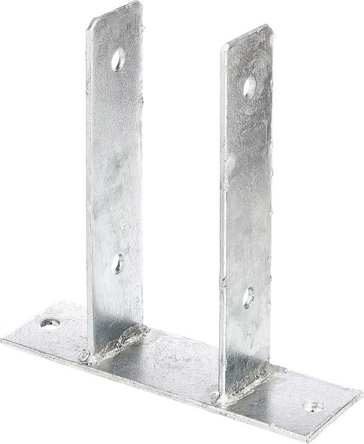 GAH Alberts U-Pfostenträger aus Stahl, feuerverzinkt, Farbe: Silber, B/H/T: 81 x 200 x 60 mm und 200 x 50 mm - Bild 1