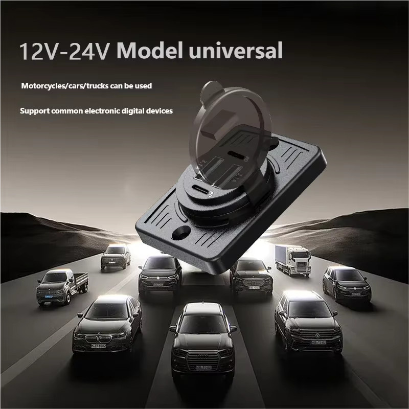 Kebidumei Dual USB Ladegerät mit PD30W und QC3.0 für Auto, Bus und RV, Wasserdichte USB Steckdose in Schwarz, 12V/24V - Bild 4
