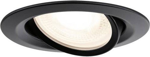 Paulmann LED-Einbauleuchte 92460 Schwarz Matt, rund, dimmbar, IP65, warmweiß - Bild 1