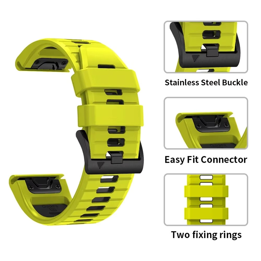QCTOG Uhrenarmband Silikon, Edelstahl, Bunt, Unisex - Bild 3