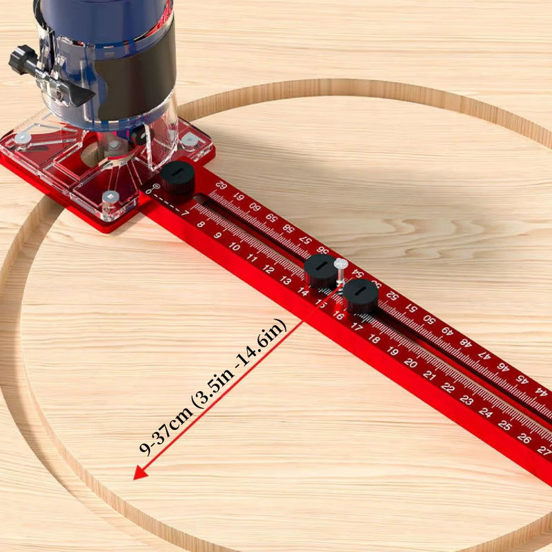 FNICEL 3-in-1 Kreisschneidvorrichtung aus Aluminium für Holzbearbeitung zum Fräsen und Schneiden - Bild 2
