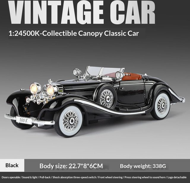 Linyi toy car Klassisches 500K Automodell, 1:24, Metall, ab 14 Jahren - Bild 1